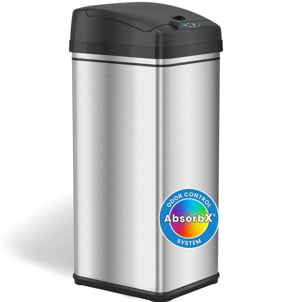 iTouchless 13 Gallon Automatic Trash Can Elevates Waste Management!